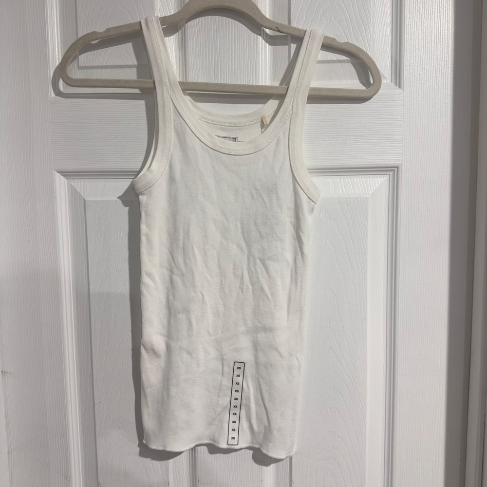 Alpine Design Womens Peak Rib Tank Top Alpine Snow White XS ADW24103 NWT